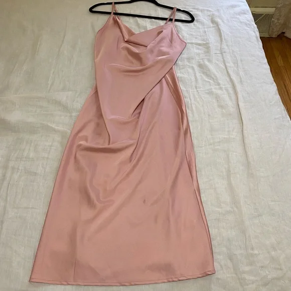 knee length dresses for ladies Satin Maxi Dress main image 1